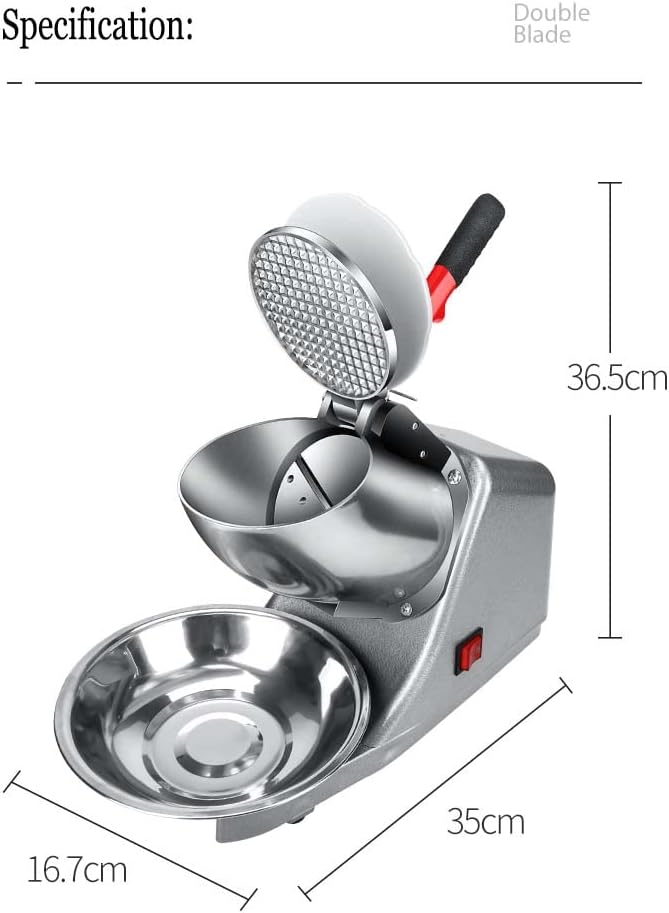 High-Power Ice Crusher, Commercial Hit The Ice Machine, Electric Household Ice Shaver, Large Commercial Milk Tea Shop for Hot Pot Shop