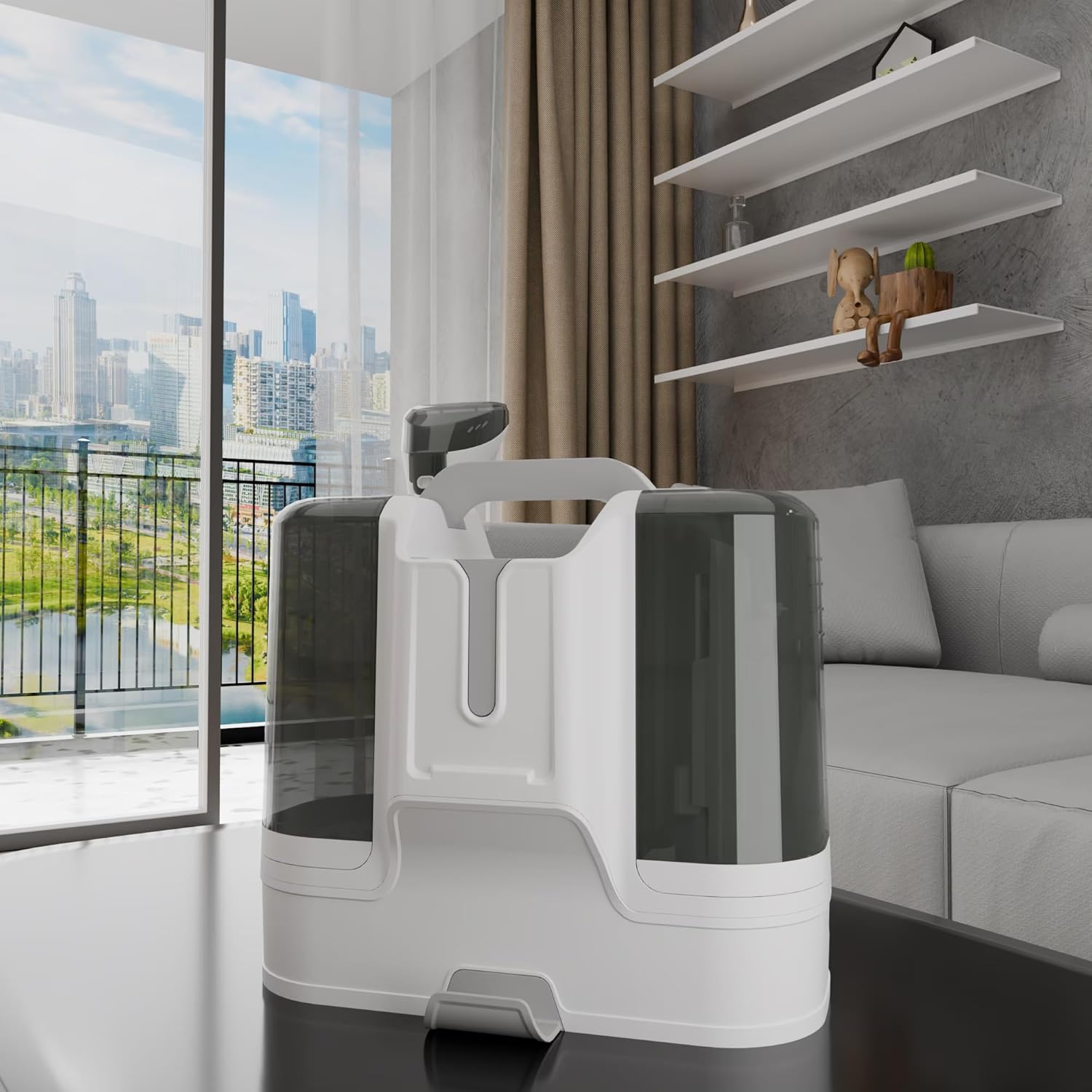 Handheld Steam Cleaner for Home & Kitchen Powerful Carpet & Upholstery Cleaner Machine Couch Machine Cleaner Portable & Easy to Use Stains Ideal for Home Kitchen Carpets Upholstery White