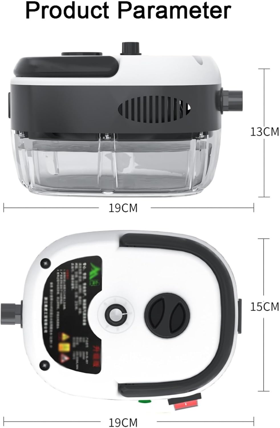 1000ml Electric Steam Cleaning Machine 1600W High Pressure Steamer, 6 Speeds Multifunction Portable Mini Power Cleaning Steamer High Heat, Fast Heating for Home Use Kitchen Floor ( Color : Red )