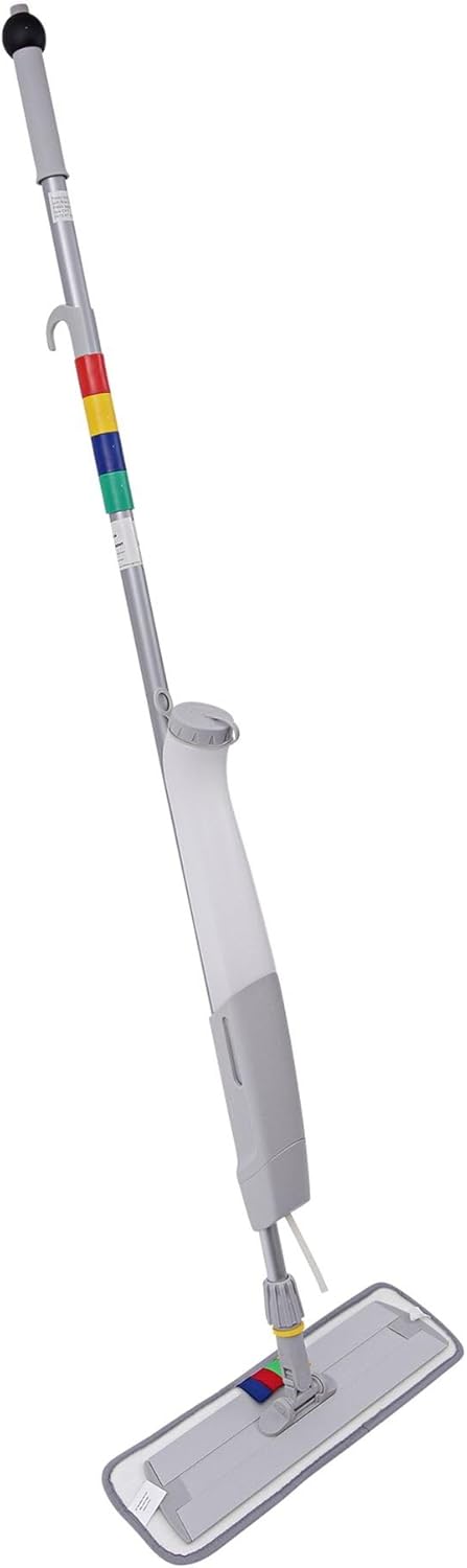 Boardwalk BWKBWMS16MFM 59 in. Bucketless Microfiber Mop System Kit - Gray