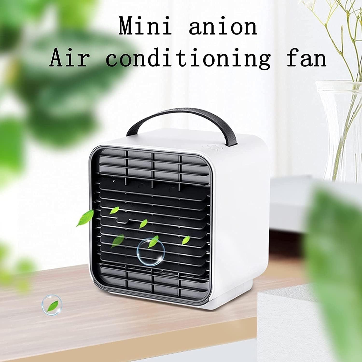Portable Air Conditioner Fan, Rechargeable USB Air Conditioner Fan, Personal Mini Evaporative Air Cooler with 3 Speeds, Quiet Air Cooler Fan, for Home Office (Color : Pink)