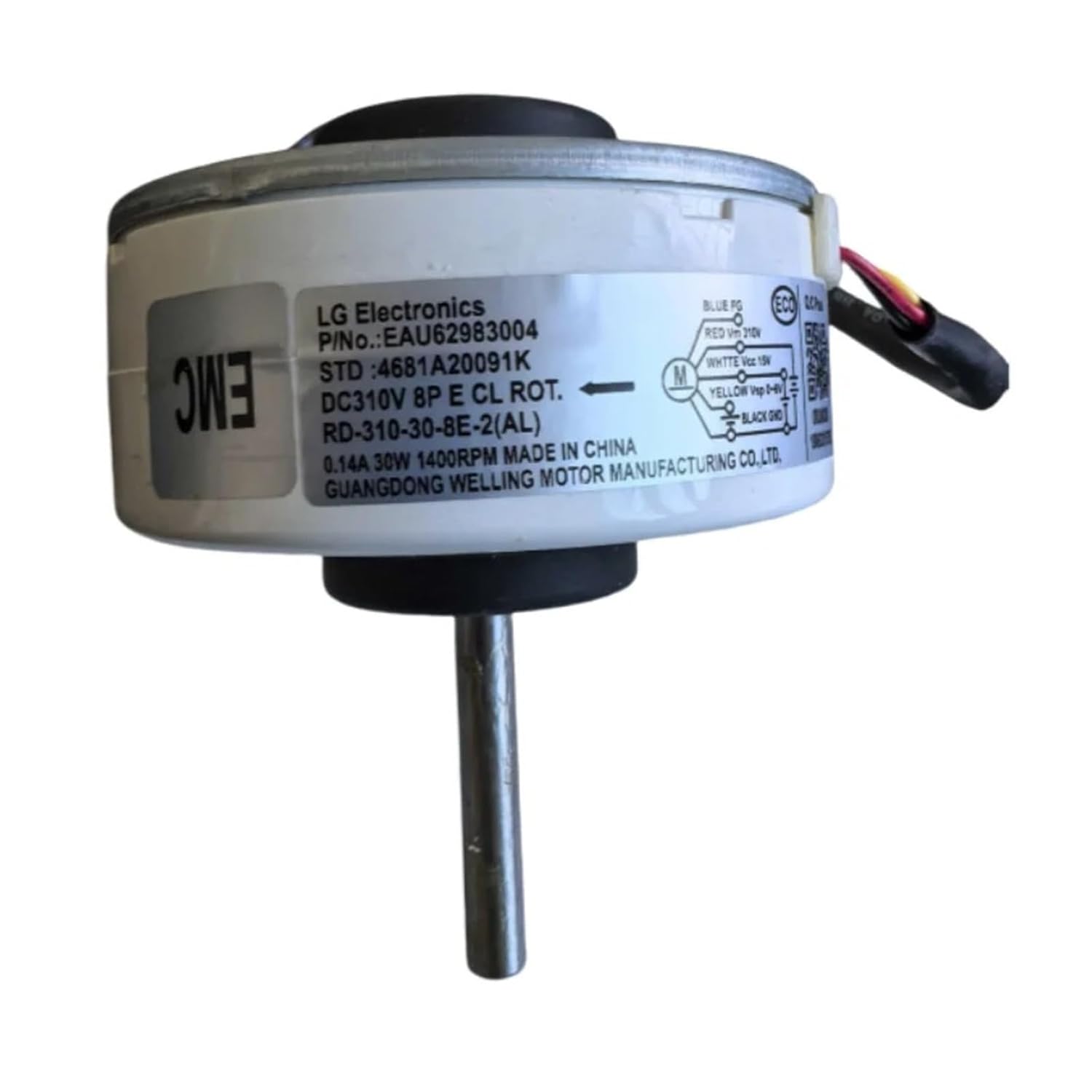 Air Conditioning Motor，Compatible for LG，310V 8P RD-310-30-8E-2(AL) EAU62983004 4681A20091K SIC-37CVJ-F130-3 Replacement Motor