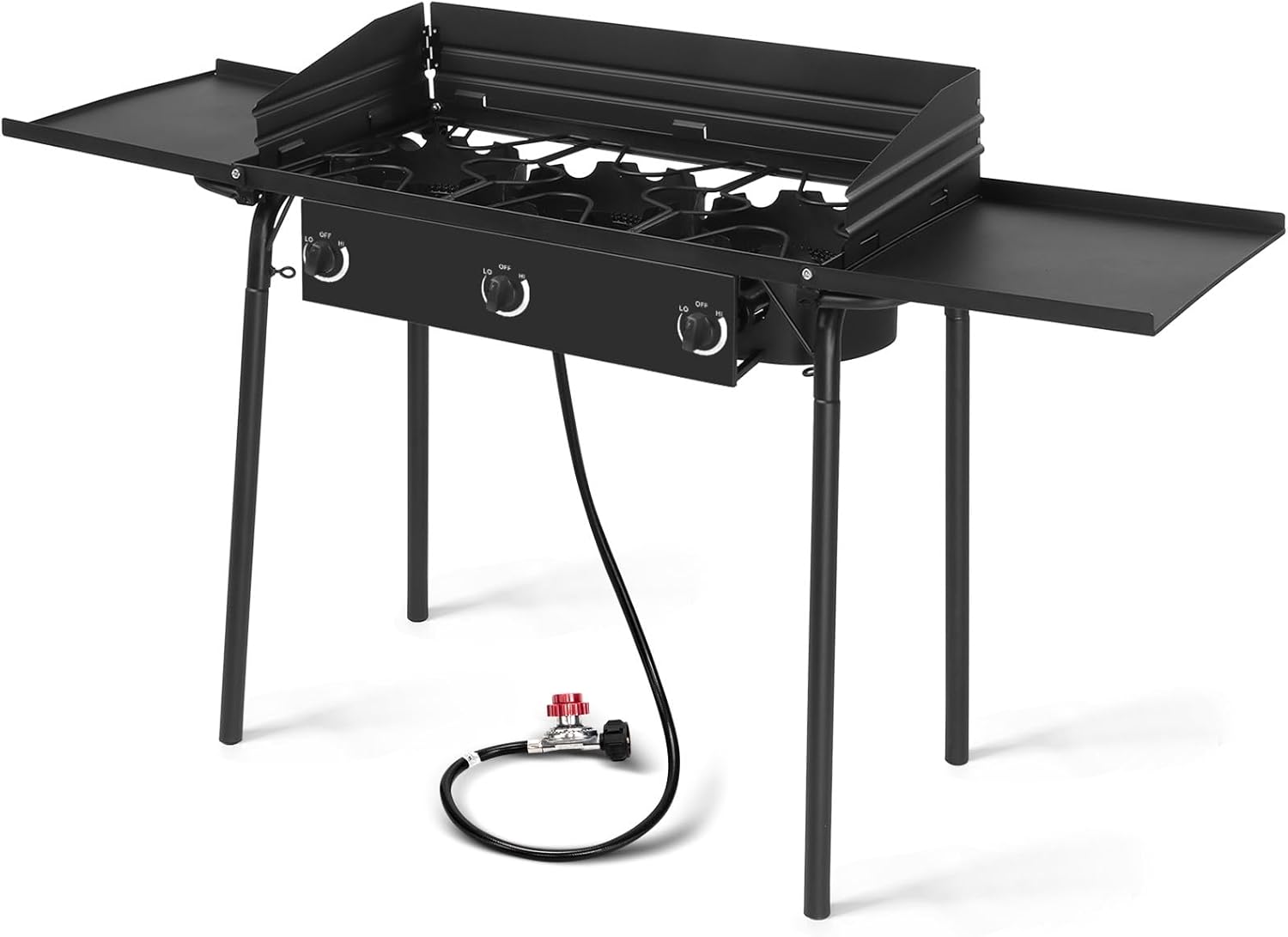 225000 BTU Propane Stove 3 Burner Gas Outdoor Portable Camping Party BBQ Grill