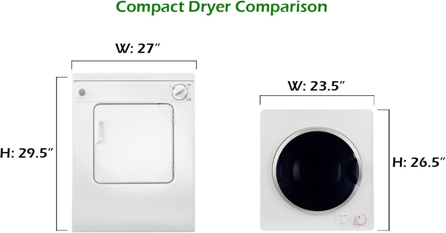 Triton TD850 Compact Dryer with Silver Trim, White