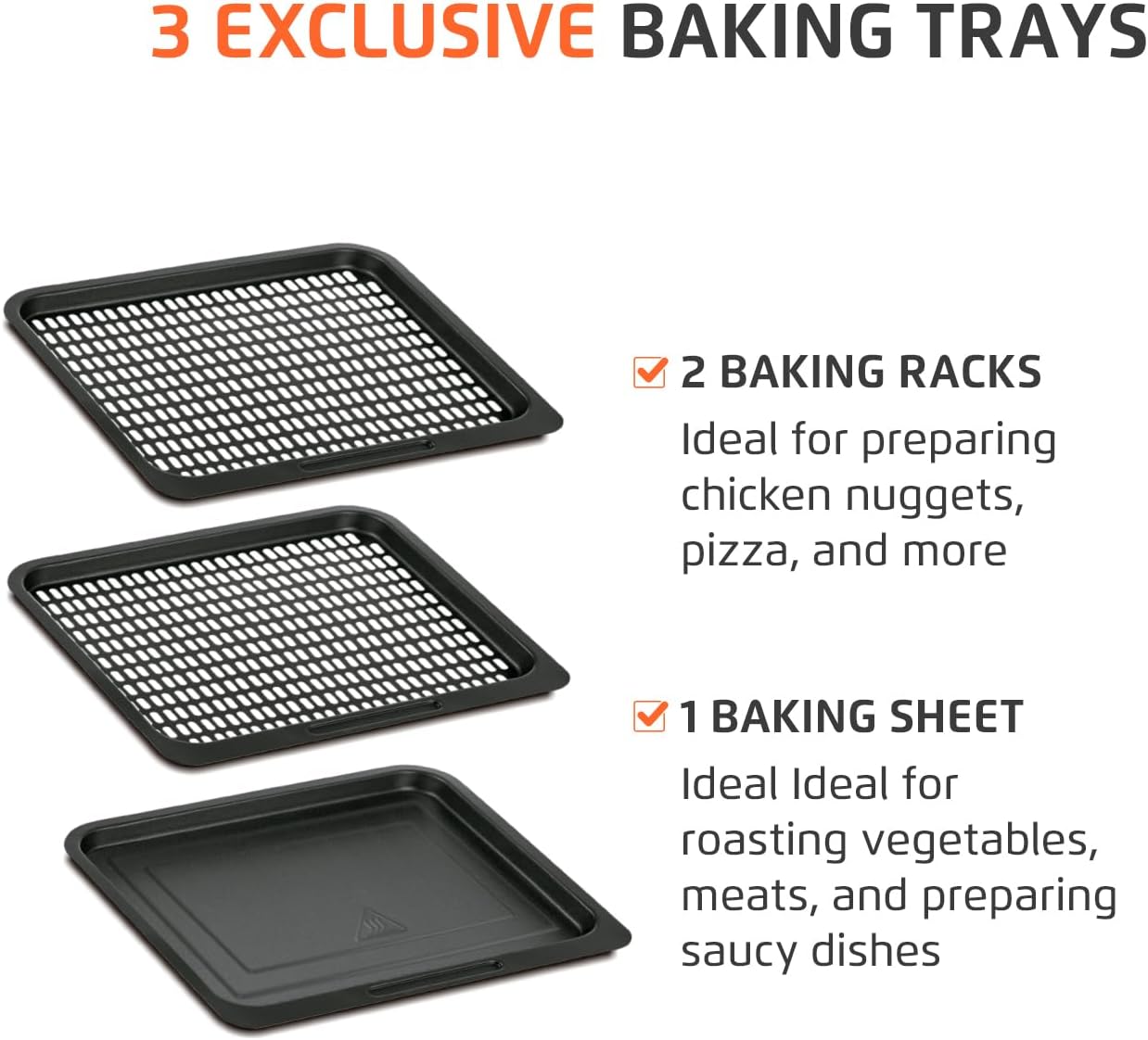 Air Fryer Oven 1800W, 12.7QT Capacity, Touchscreen Panel, Automatic Shut-Off – Black & Stainless Steel – Mondial