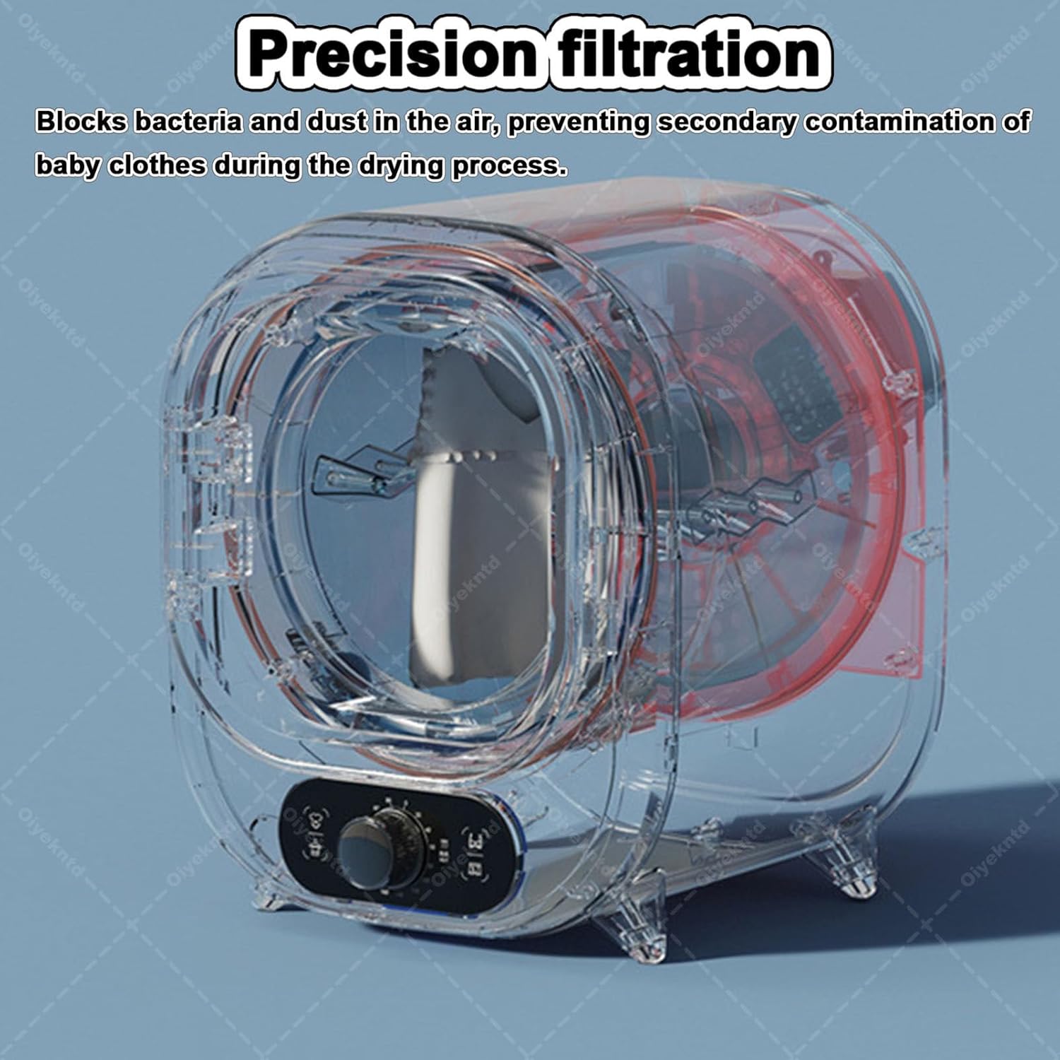 Tumble Dryer, 450W Compact Freestanding Tumble Dryer with Stainless Steel Tub and Customisable Timer, Wall-Mounted Portable Small Clothes Drying Machine Pink