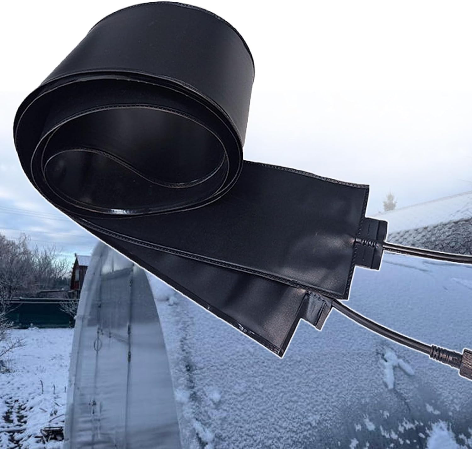 Roof Gutters Snow Melting Heat Mats, with Graphene Technology, Instant Heat Upon Powering On, Up to 113°F/45°C, Outdoor Snow Melting Mats, for Various Roofs, 12cm Wide 610cm/20.01ft