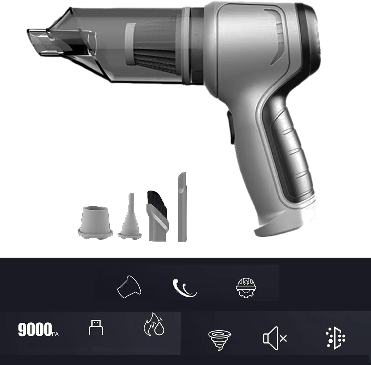 Handheld Vacuum Cleaner | 3 in 1 Hand Held Car Vacuum Cordless Rechargeable | 120W Electric Dust Blower Buster Vacuum Pump | Mini Vacuum for PC Laptop Console Piano Car