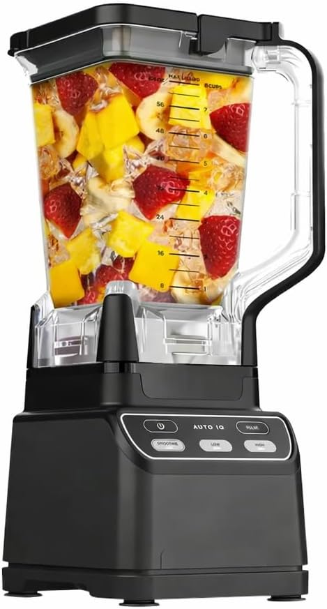 Ninja Professional Blender with Auto-iQ – 1000W Power Blender, Total Crushing Blades, 72 oz Pitcher, Pre-Programmed Smart Settings for Smoothies, Frozen Drinks & Shakes, Dishwasher Safe, Black