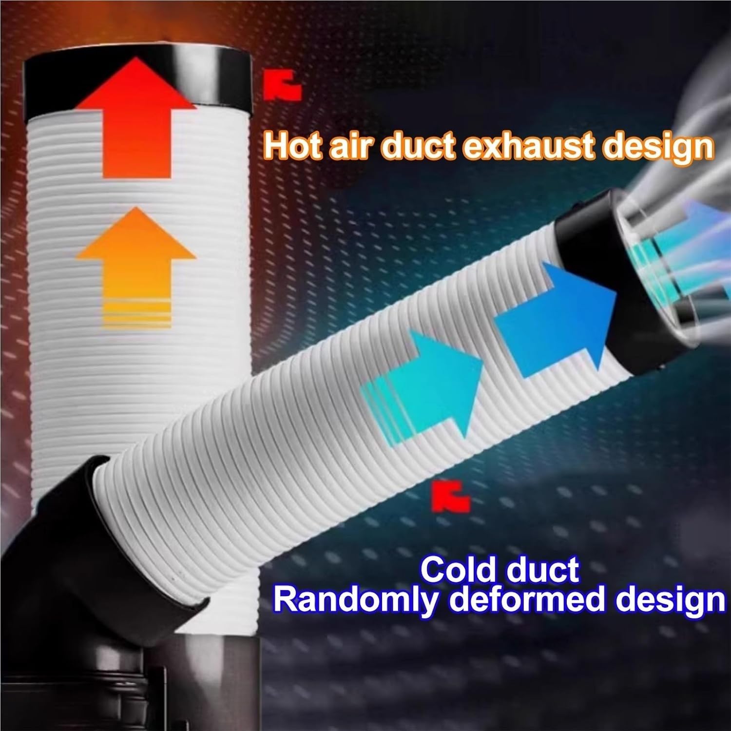 Industrial Portable Spot Air Conditioner – Mobile Commercial Cooling Unit with Water Tank, 220V, Adjustable Air Ducts for Outdoor Events, Factory, Workshop(86cm)