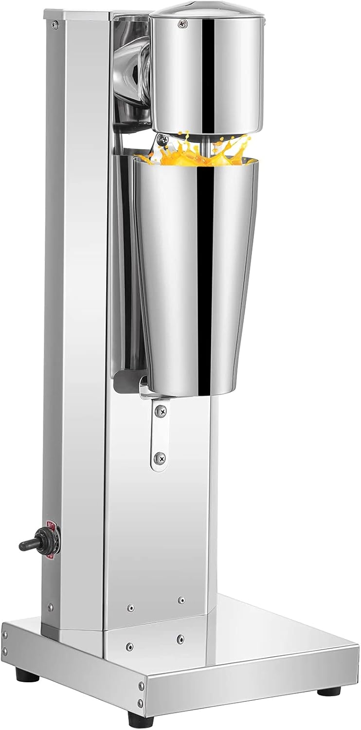 Electric Milkshake Maker Machine with 750Ml Cup, 150W 18000 Rpm Stainless Steel Smoothie Mixer Milk Ice Cream Blender for Home Or Commercial (Single Head)