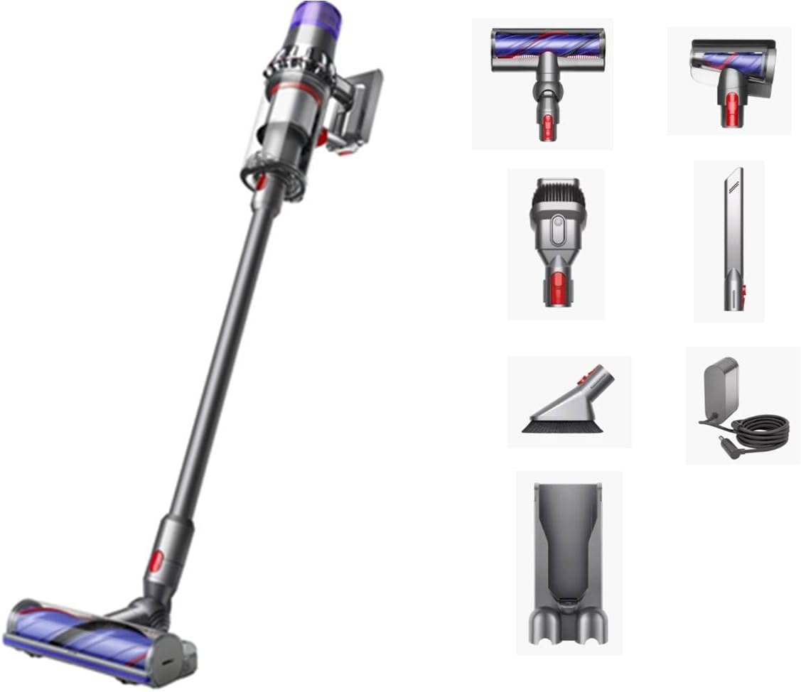 Dyson V11 Animal Cordless Stick Vacuum, Large, Nickel/Blue (Renewed)