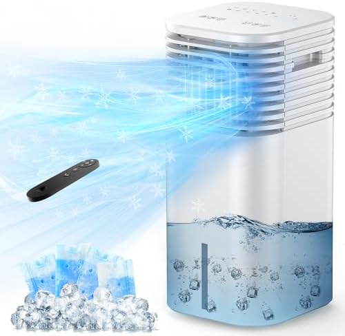 Windowless Portable Air Conditioner, 15H Timer & 120°Oscillation, 3-IN-1 Portable AC Unit with Remote, 2-Gal Tank, 3 Modes & 3 Speeds, Ultra-Quiet 24