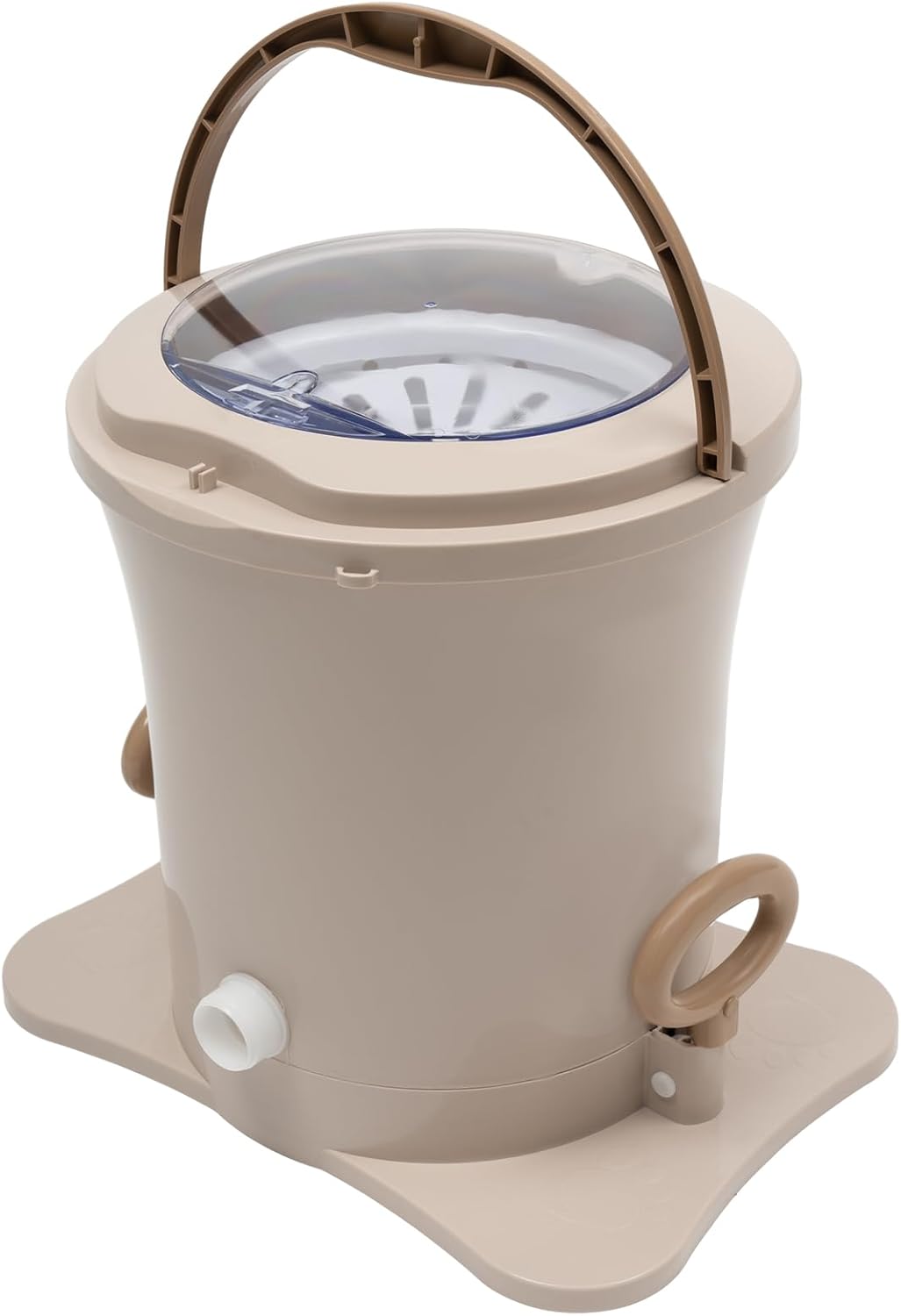 Manual Washing Machine, Portable Foot Operated Non-Electric Dehydrator, Compact Washer Spin Dryer, Manual Draw Cord Dryer for Home, Dorm, Apartment, RV, Travel, Outdoor Use (Light Pink)