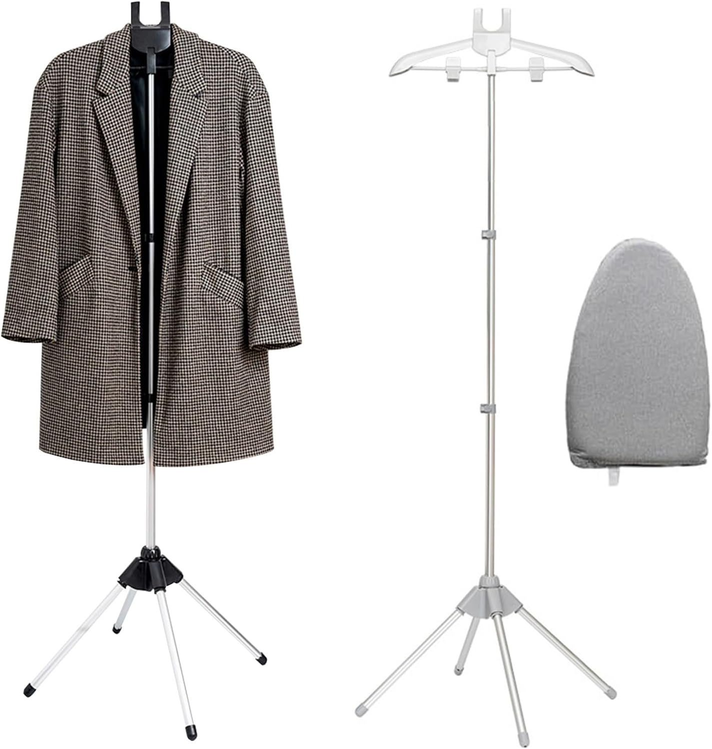 Glenmi Clothes Steamer Stand, Handheld Garment Steamer Hanger, Height Adjustable Ironing Steam Stand for Steaming Rotatable, Telescopic Garment Steaming Support Rack(White)