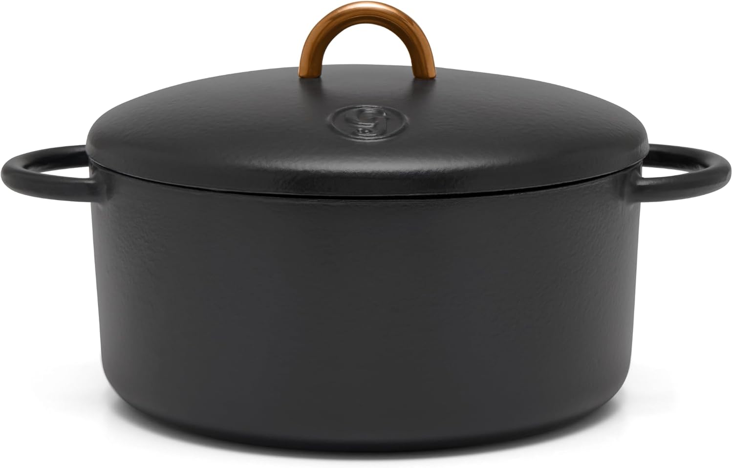 Great Jones Dutch Baby Dutch Oven with Lid (Pepper, 3.5-Quart) | Enameled Cast Iron, Round Shape | Safe for Stovetops & Ovens up to 500°F | Space-Saving & Dishwasher-Friendly | Small-Batch Cooking