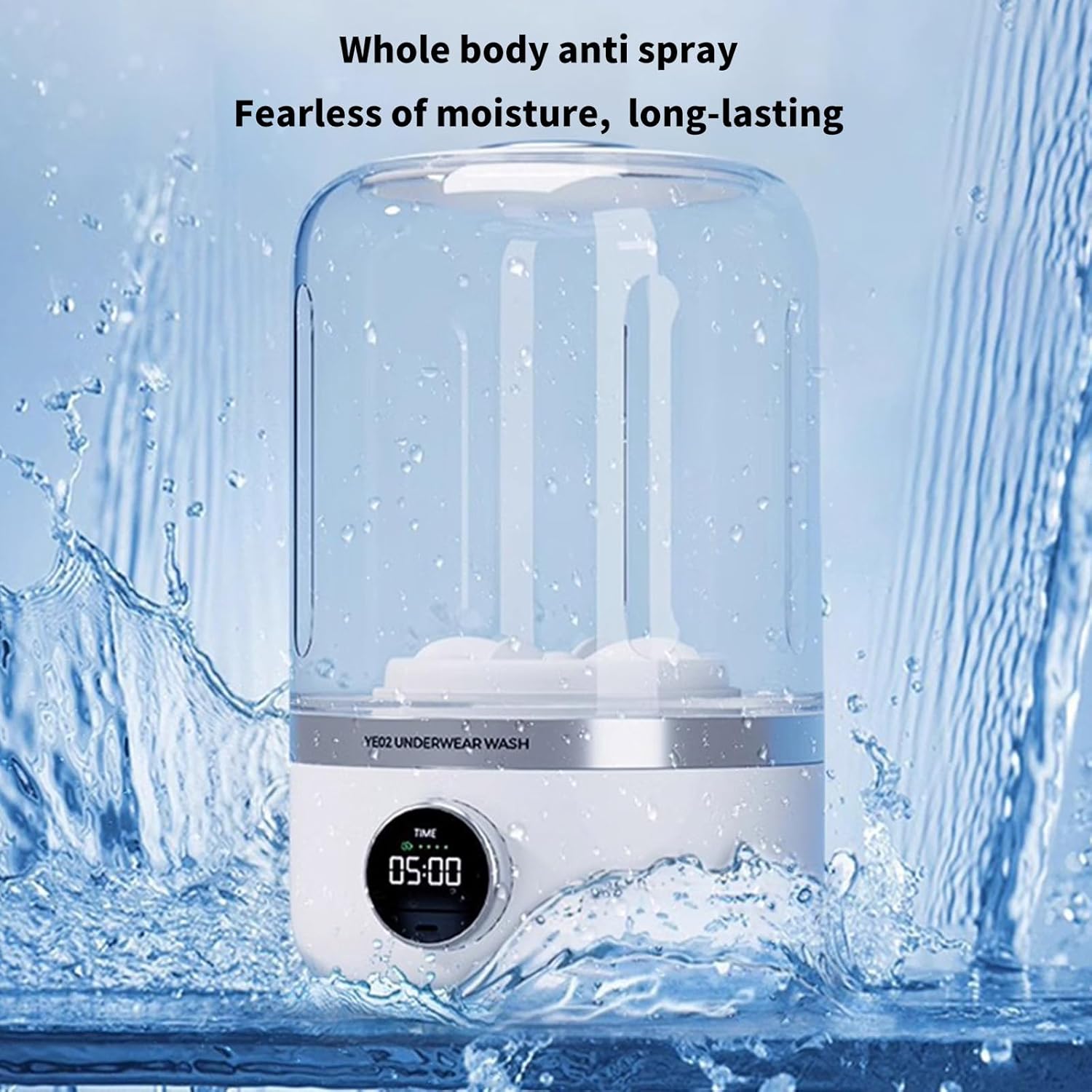 Rechargeable Handheld Washing Machine for Travel Home Use 4000mAh Battery Delicate Garments Clothes Laundry Device Travel Washing Machine