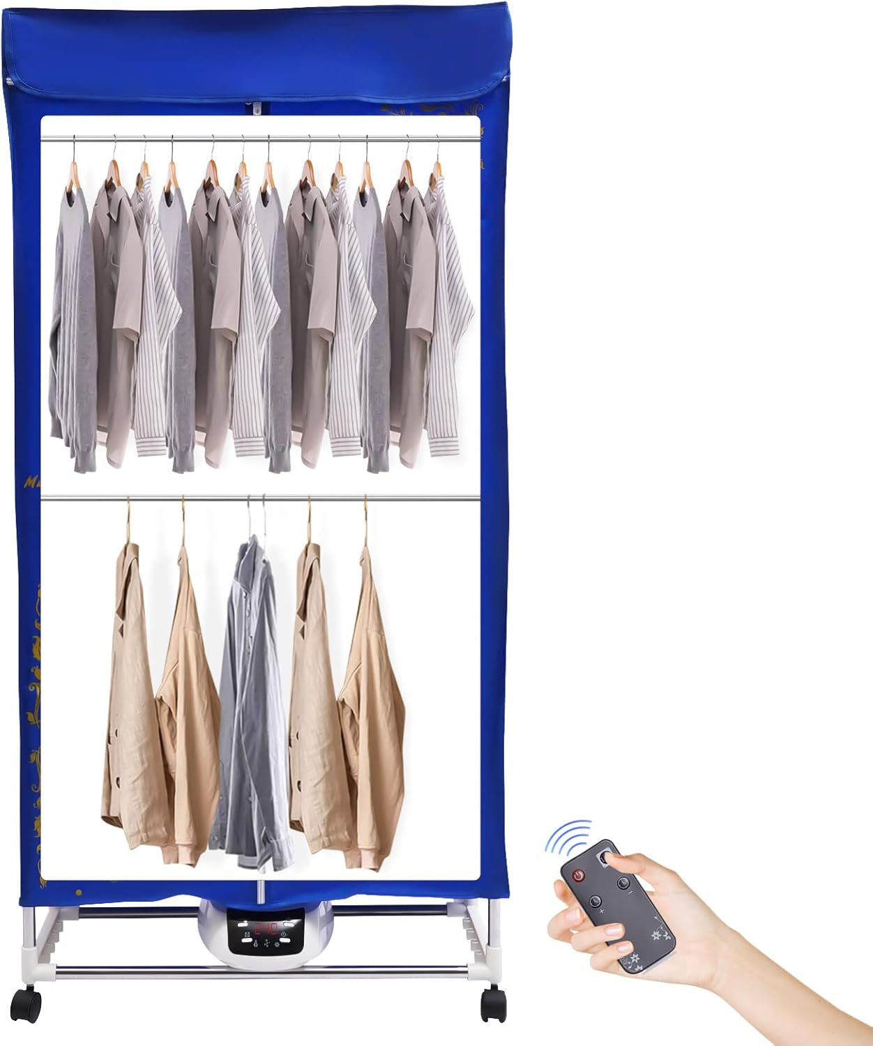 Portable Clothes Dryer, 3200 RPM Electric Fast-Drying Machine with 3 Gears Adjustment,Clothing and Shoes Quick & Easy-to-Use Foldable Compact Dryer,Travel - Premium Mini Machine for Light Clothes