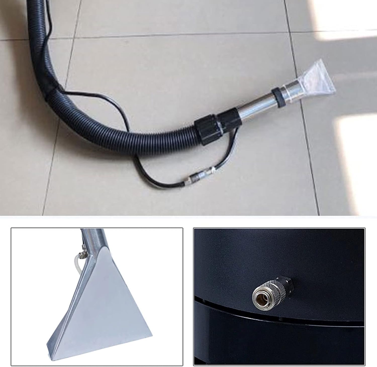 60L/15.85Gal Commercial Carpet Cleaning Machine 3 in 1 Pro Carpet Extractor Portable Carpet Shampoo Machine Stainless Steel Carpet Cleaner Machine Wet Dry Shampoo Vacuum Cleaner for Car Detailing