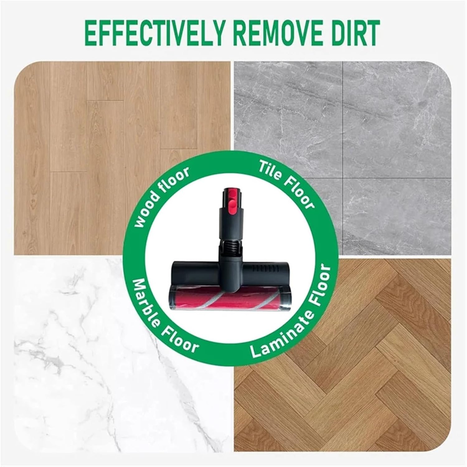 Floor Roller Brush Head，Compatible For Xiaomi Roborock H6 / H7/ SCDS06RR，Handheld Vacuum Cleaner Replacement Attachments