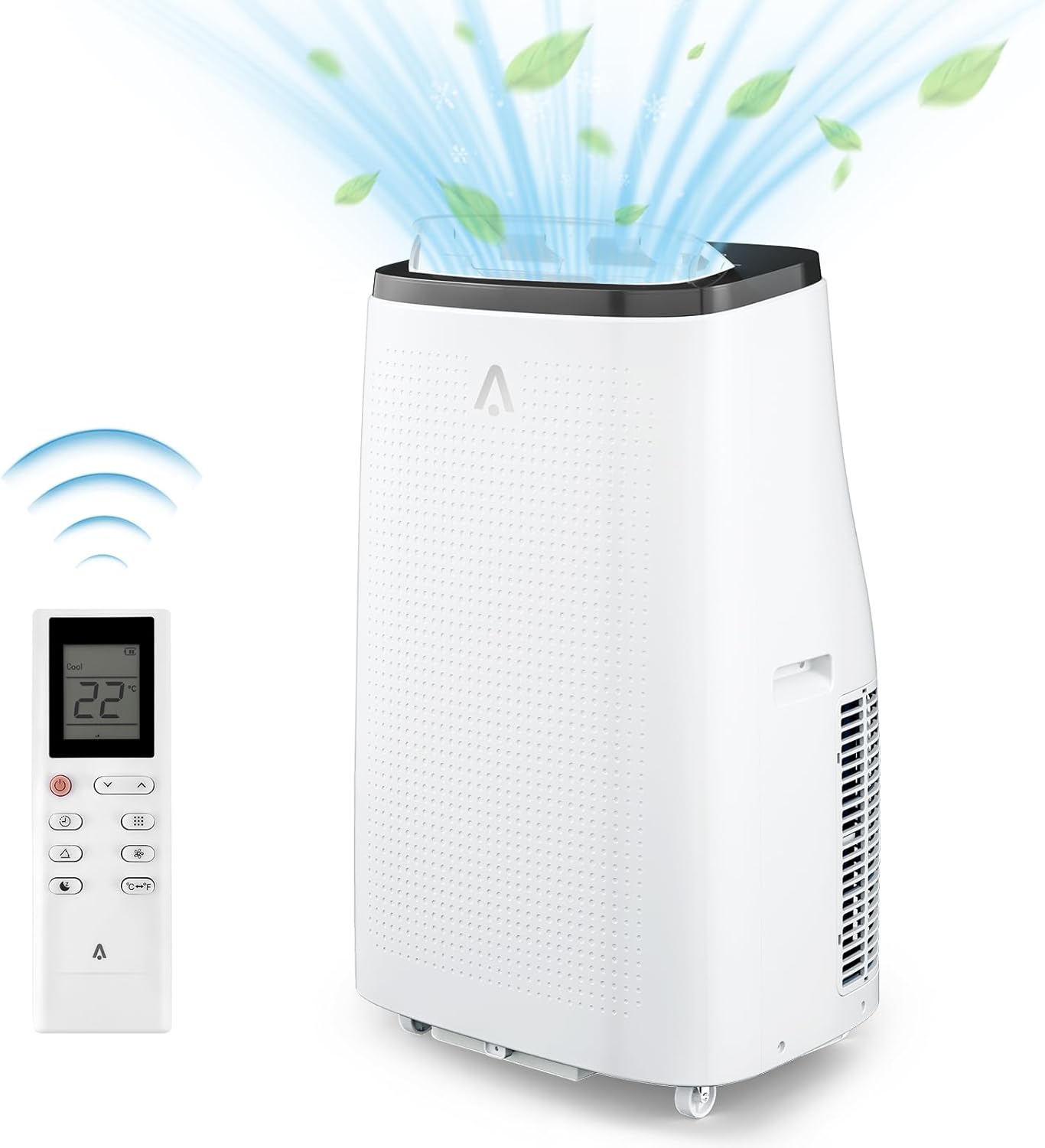 14000 BTU Portable Air Conditioner, 700 Sq Ft Coverage, 3-In-1 Cooling, Fan, Dehumidifier, 50 DB Quiet, Remote & 24-Hour Timer, for Bedroom, Office, Living Room