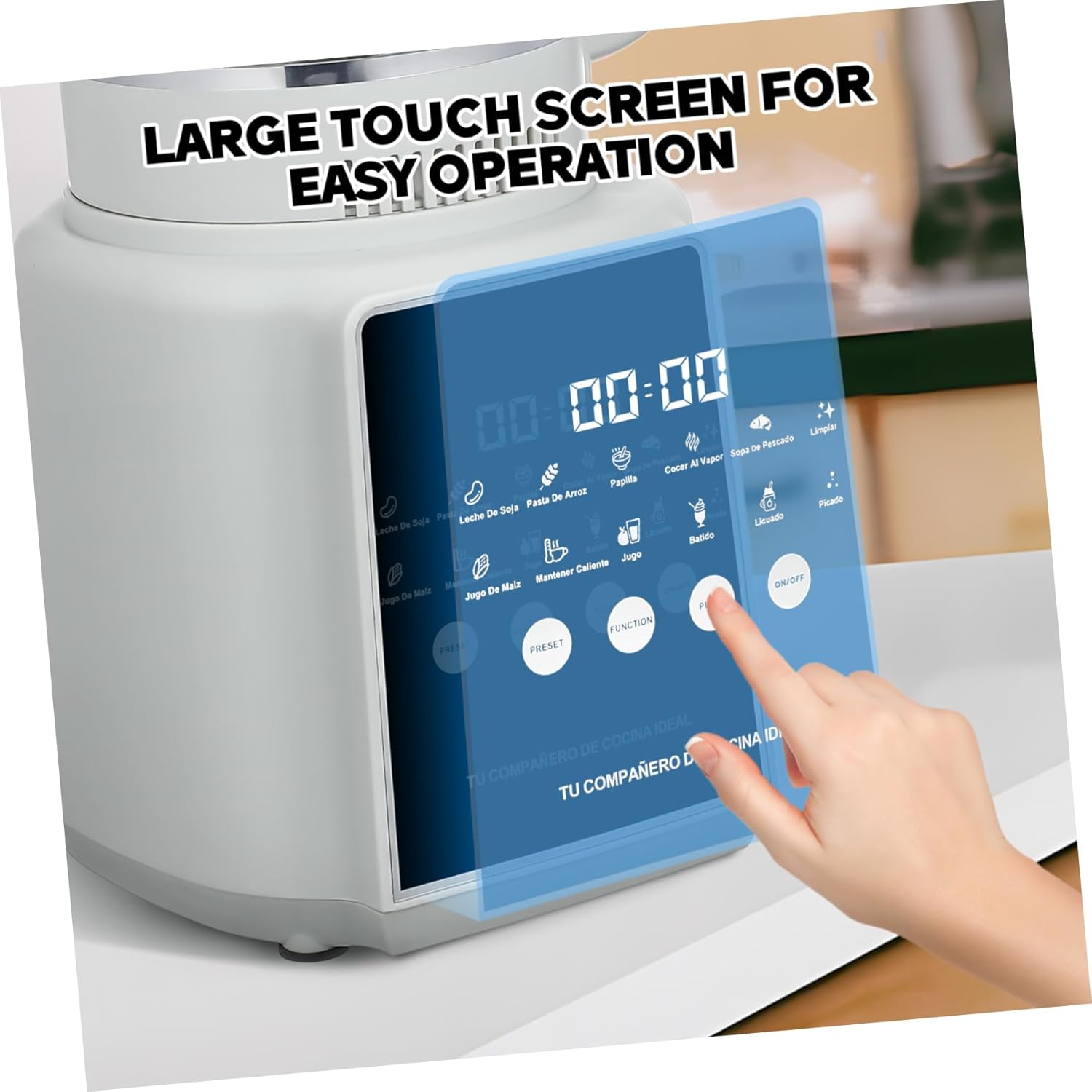 1.75L High-Speed Blender for Smoothies Fruit Juicer Electric Food Processor with Non-Sticking Pitcher Compatible with US Plug for Kitchen and Juicing