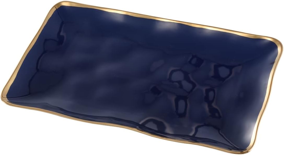 Pampa Bay Thin and Blue Rectangular Platter
