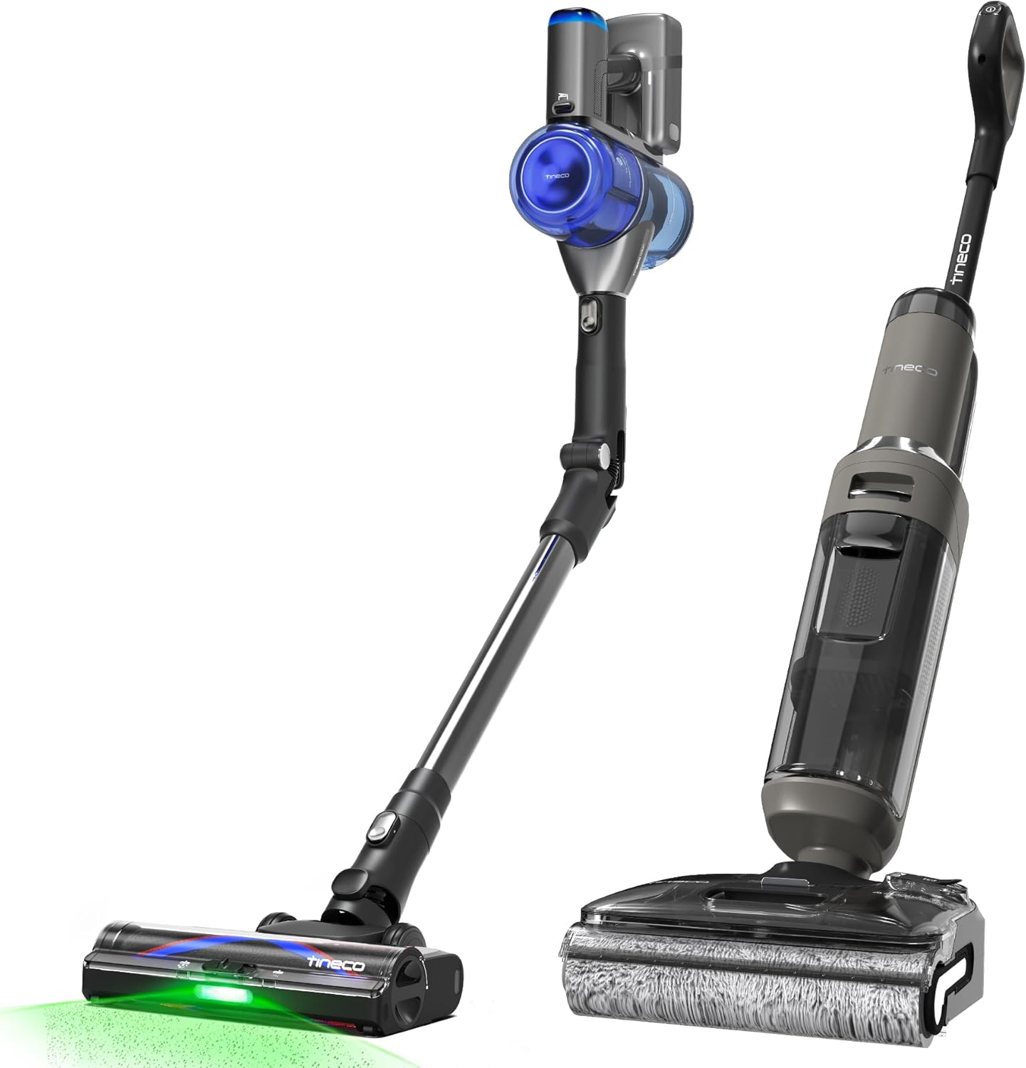 Tineco Floor ONE i6 Stretch Wet Dry Vacuum Cleaner Pure ONE S70 Cordless Vacuum Cleaner, 180° Foldable Lay- Flat, Long Runtime for Home