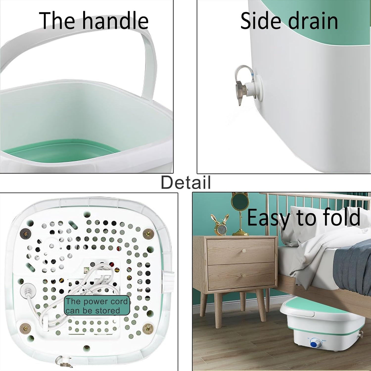 Mini Portable Washing Machine, Foldable, Bucket, Washer, Baby Washing Machine, for Apartment, Laundry, Camping Travel-Best Choice (Color : Pink)