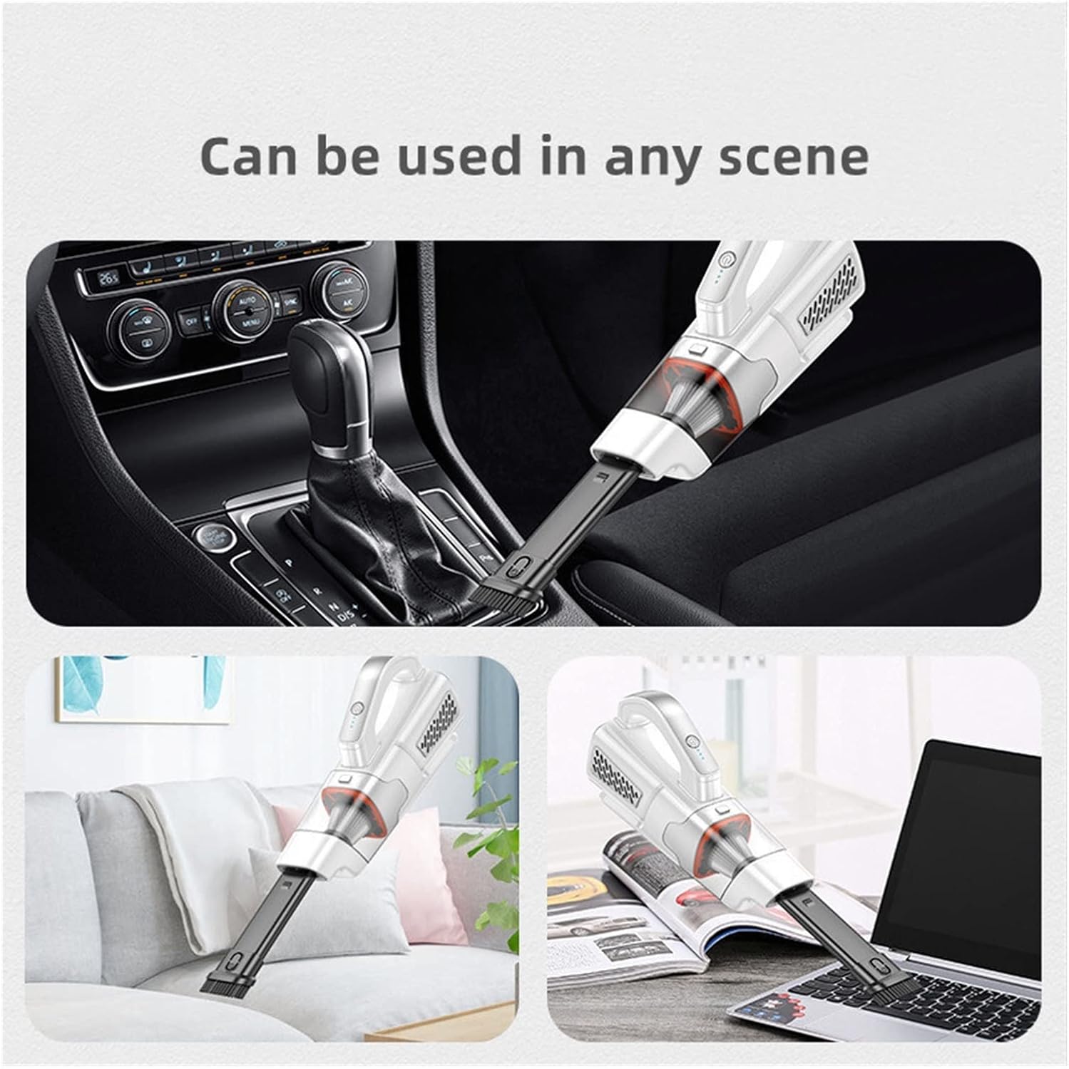 Handheld Vacuum Cleaner 13000Pa Home Appliance Wireless Charging Car Vacuum Cleaner High Power Multifunctional (Color : C)