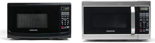Farberware Countertop Microwave 700 Watts & Countertop Microwave 700 Watts, 0.7 cu ft - Microwave Oven With LED Lighting and Child Lock - Perfect for Apartments and Dorms - Easy Clean Stainless Steel