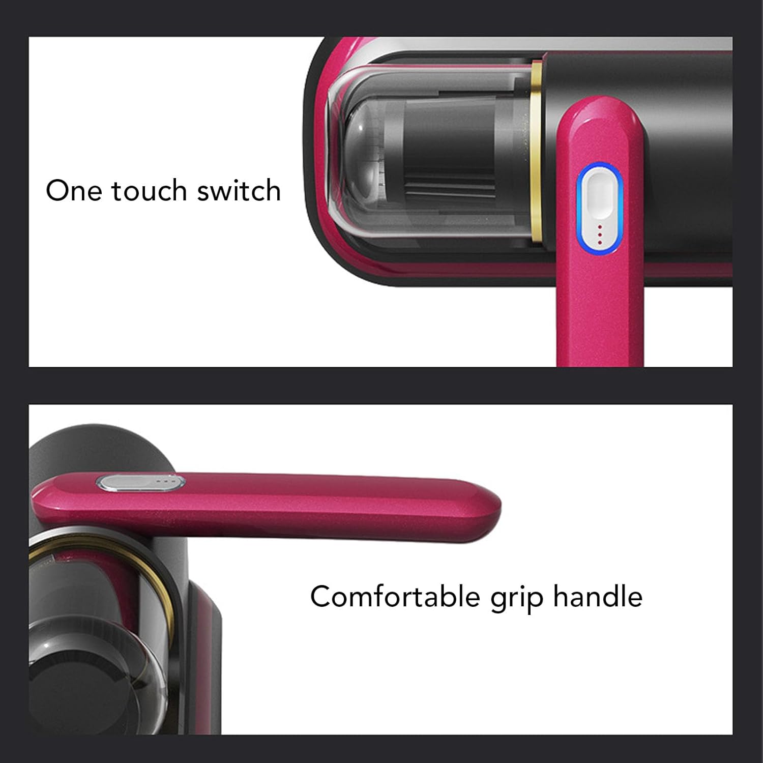 Zunate Bed Vacuum Cleaner 12kPa, Ultrasonic Mattress Vacuum Cleaner - Powerful Double Tapping, Cleaning, Filtration for Bedding Carpets Toys