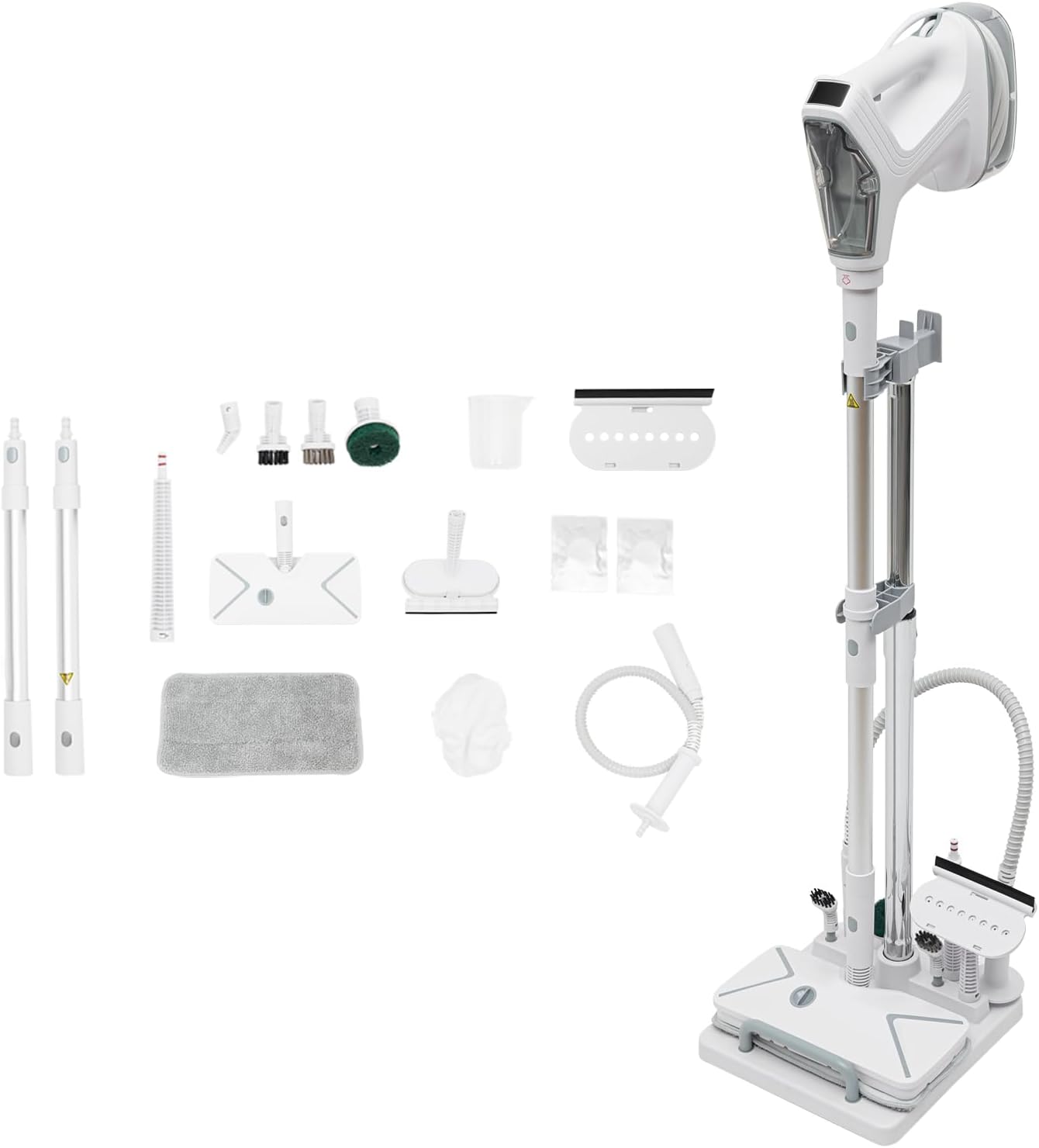 1300W High Temperature Handheld Steam Cleaner with Multi-purpose Accessories，Steam Mop Cleaner Handheld Steamer for Laminate Floor,Tiles,Grout,Window,Clothes and Carpets