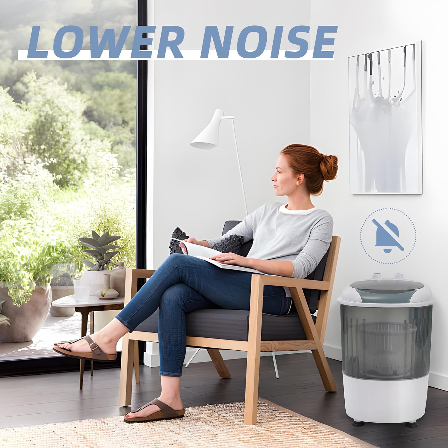 Elevon Mini Spin Dryer Portable Washing Machine, Compact Laundry for Home, Apartment, RV