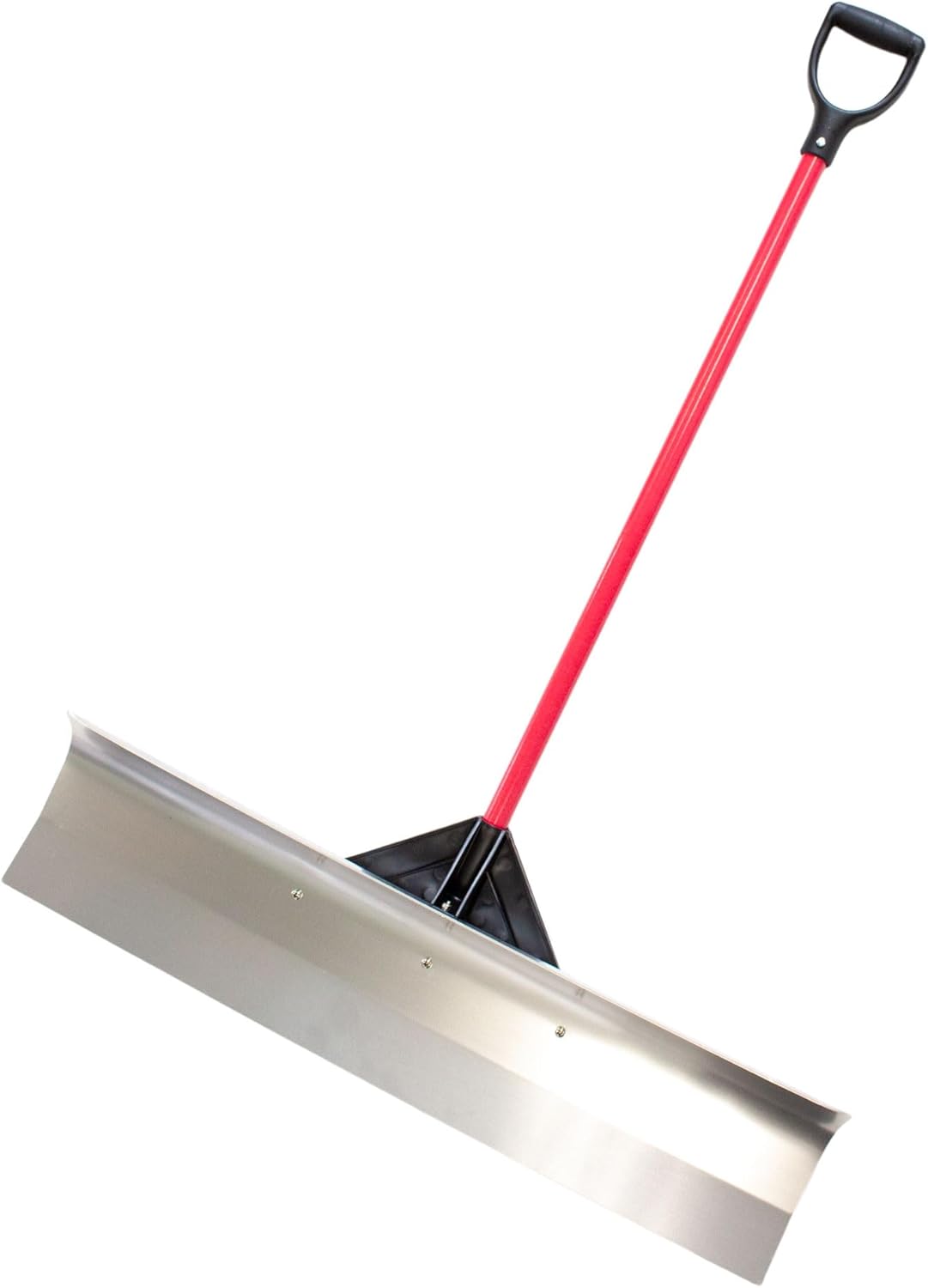 Bully Tools Aluminum Snow Pusher – Heavy Duty Wide Shovel with Long Fiberglass Poly D-Grip Handle for Driveway Snow Removal with Aircraft-Grade Aluminum Large Head, Lightweight Winter Shovel, 40-Inch