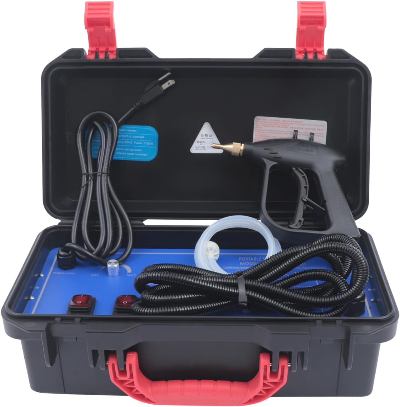 Portable Steam Cleaner, 110V 1700W High Temp Compact Cleaning Machine Handheld Steam Cleaner High Temperature Steamer for Home Use, Kitchen, Furniture, Bathroom, Car