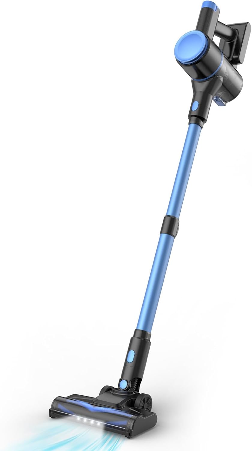 Vacuum Cleaner-40-Min Runtime, Lightweight (2.9 lbs), Self-Standing, 2 Modes & V-Brush for Pets-V680