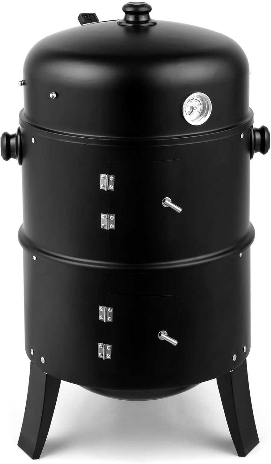 80 * 41 * 48cm Iron Spray Smoker Carbon Grill Black