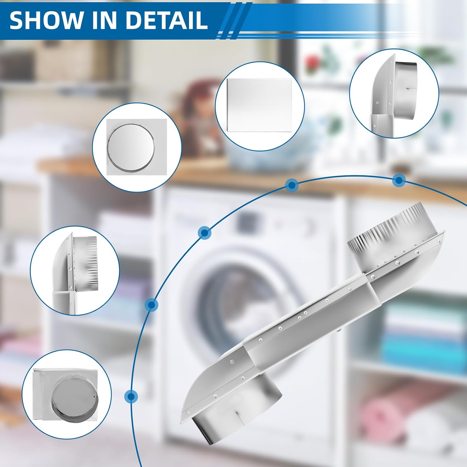 Upgraded Stainless Steel Telescoping Dryer Vent Kit for Whirlpool OEM - 6.5