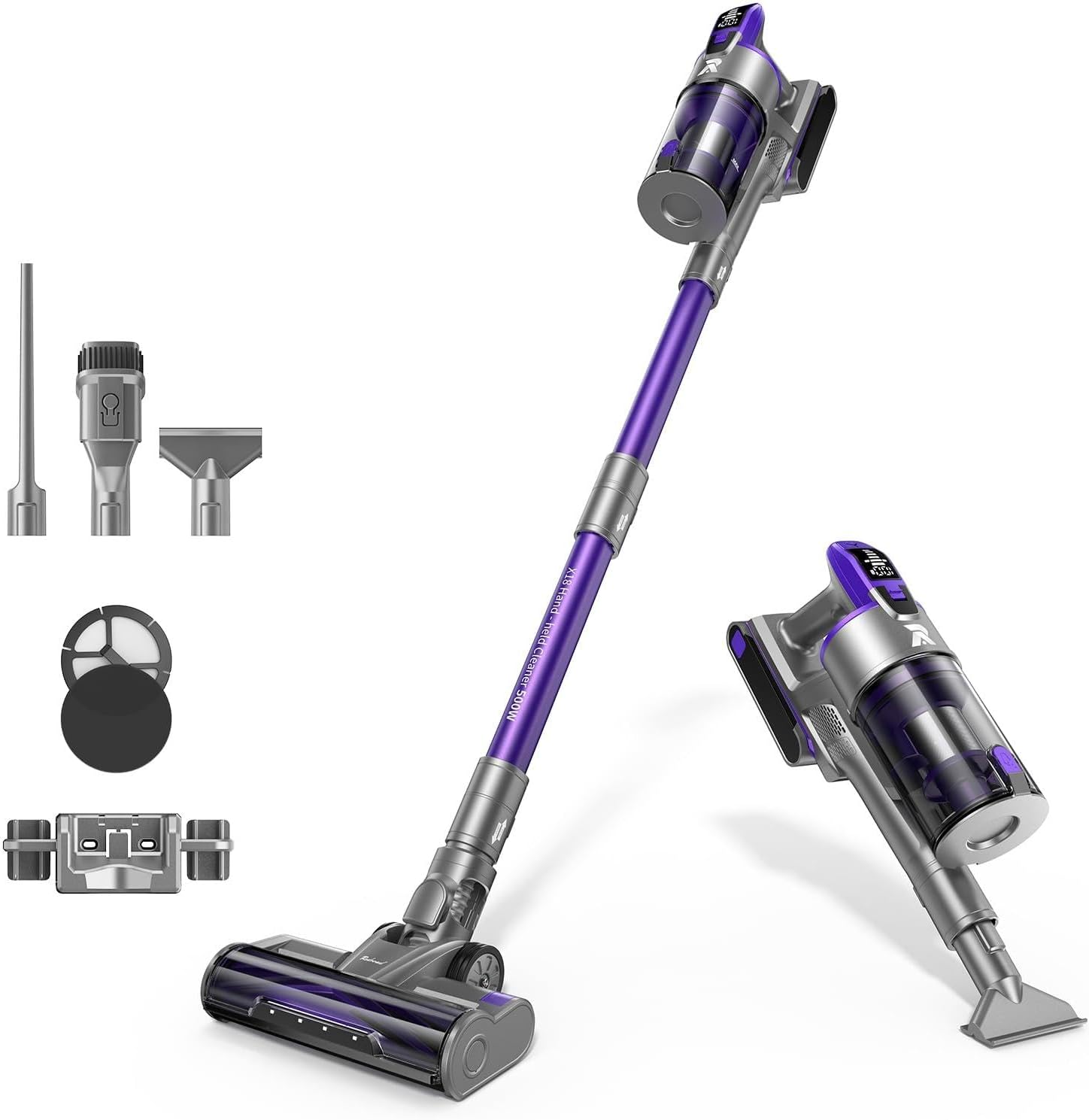Redroad Cordless Vacuum Cleaner, Vacuum Cleaner 55000pa 70Mins, 8-in-1 Ultra-Lightweight Cordless Vacuum, Self-Standing Vacuum Cleaners for Home with 1.6L Cup for Pet Hair Carpet Hardwood Floor Car