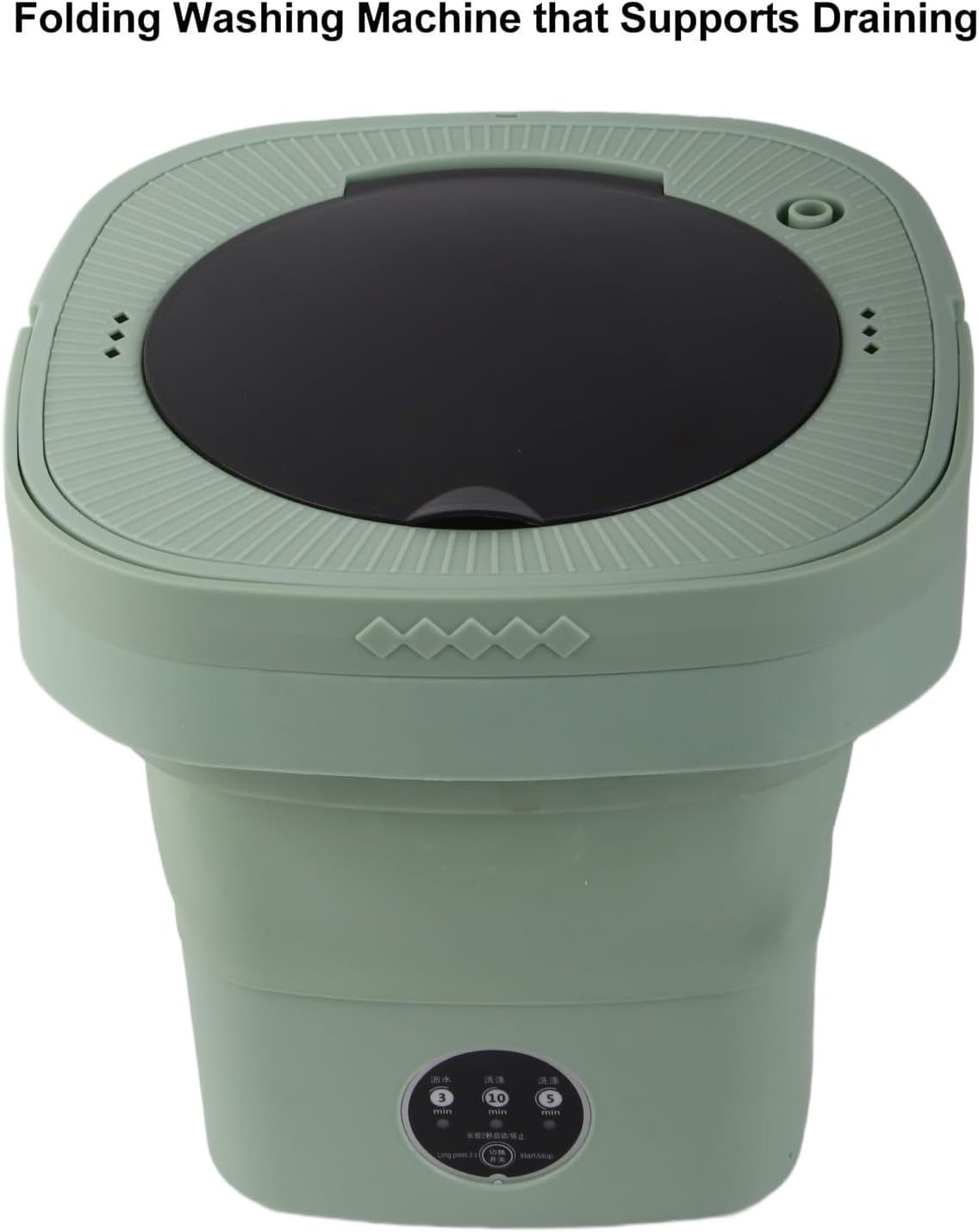 Portable Washing Machine, Mini Washer Compact Deep Cleans Underwear Small Washing Machine Foldable Design for Travel Camping Dorms RVs Apartments Clothes Socks Delicates (Green)