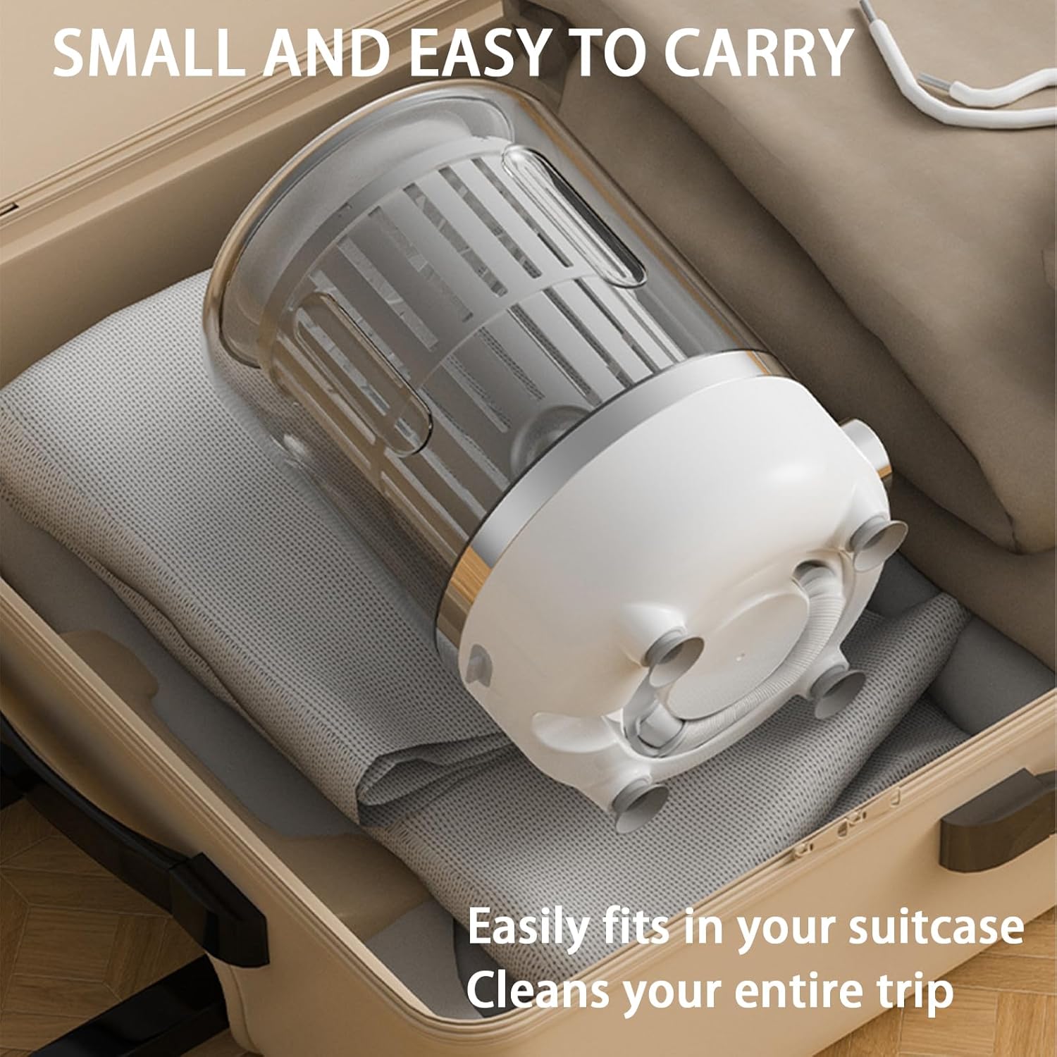 Portable Rechargeable Washing Machine 3L Cordless Mini Washer with Spin Basket 3000mAh Small Laundry Machine for Socks, Underwear, Bra Small Washer for Solo Living,Apartments,Hotels,Travel,Ca Pink 3L