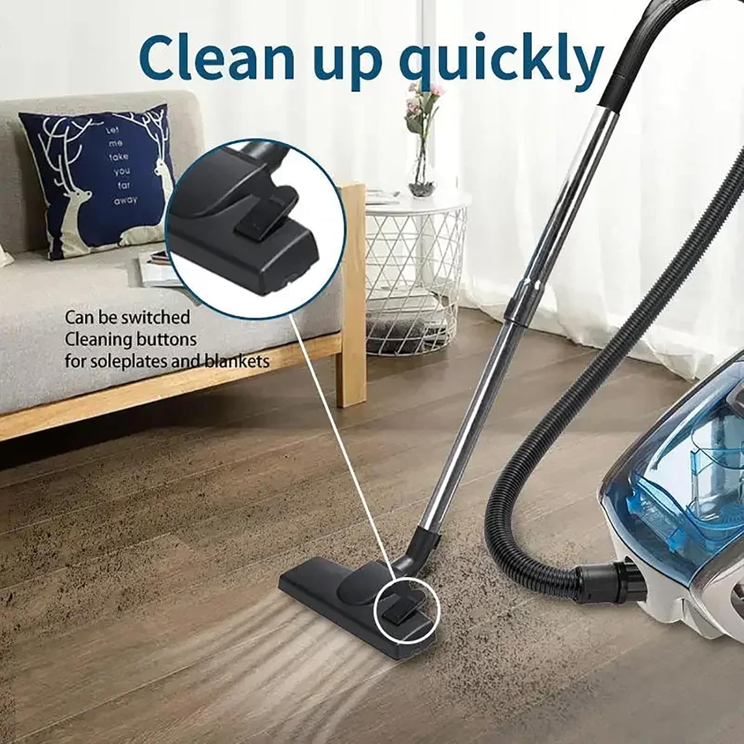 Bagless Canister Vacuum Cleaner,Carpet and Hard Floor Cleaner,Lightweight and Low Noise,HEPA Filter,Cleaning Pet Hair