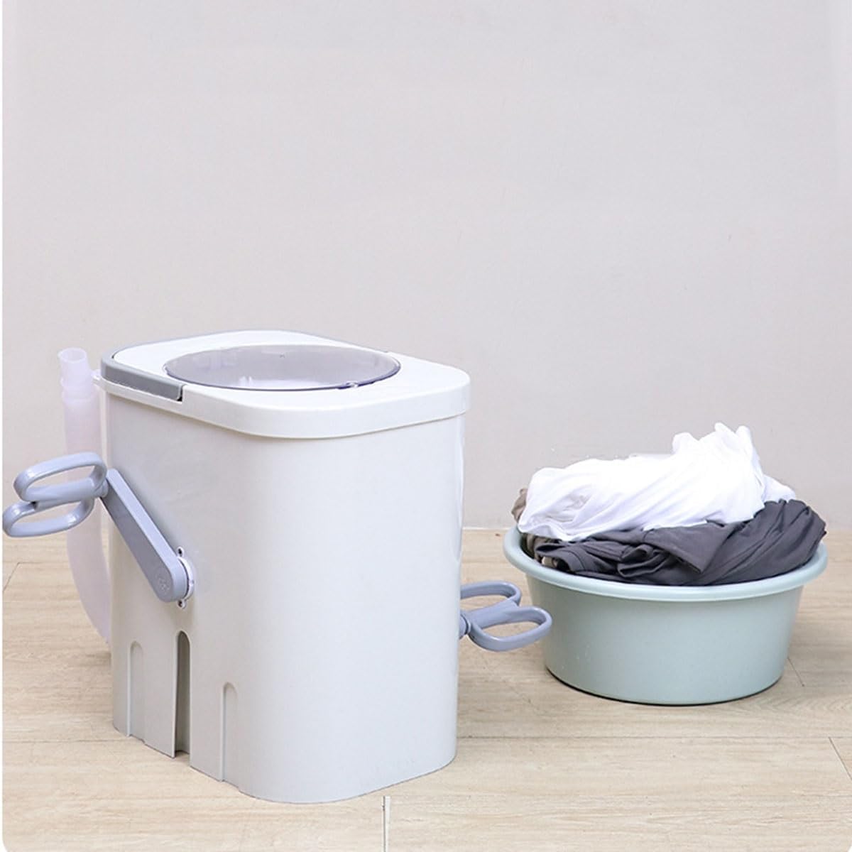 Manual Laundry Machine Small Washer Deep Cleaning 11x15x15in Non Electric Portable Washer For Home Travel College Room RV Apartment
