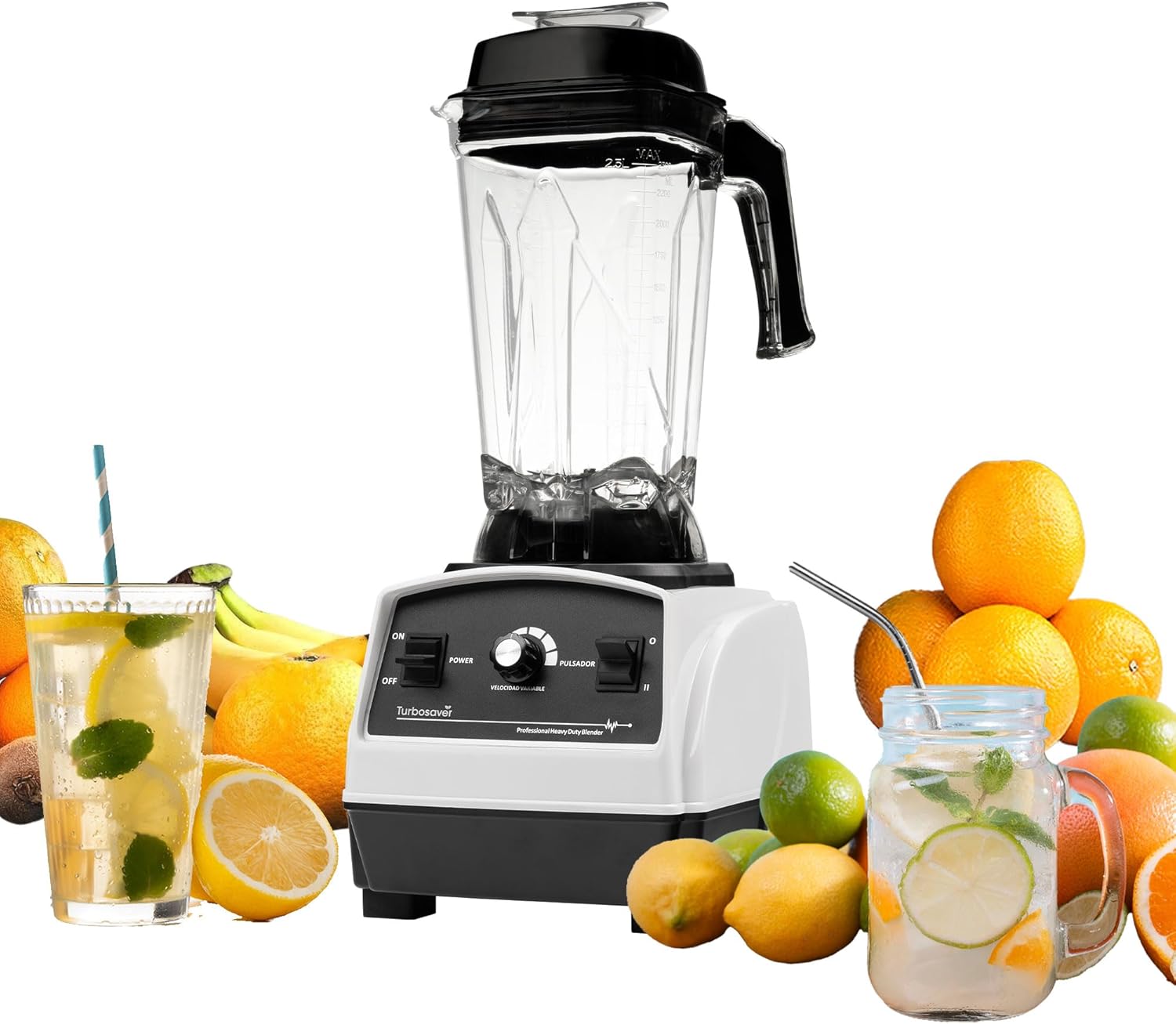 Turbosaver TB79 Professional Blender 1800W – 3.5HP, 35,000 RPM, Commercial Grade, Ice Crushing, 3.6L Tritan Jar