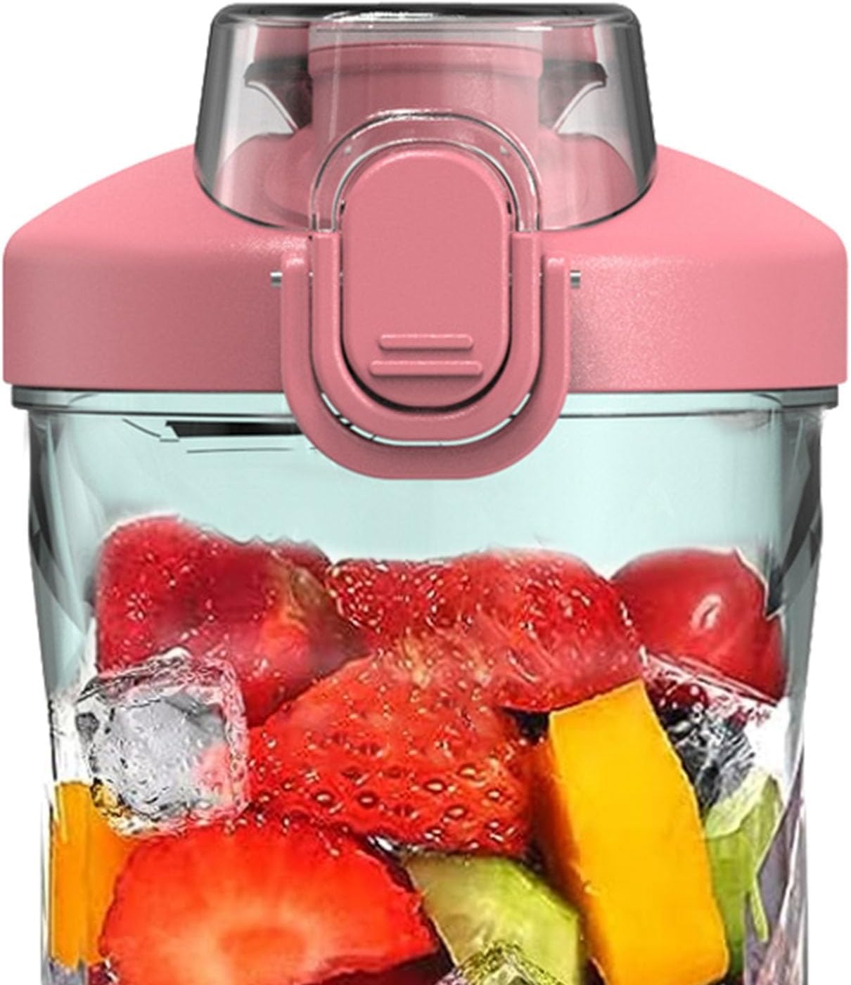 TARSHYRY Blender Smoothie Maker, Mini Stand Mixer Portable for Shakes and Smoothies with 6 Blades Stainless Steel Starter with Travel Lid,600 ml Bottle for Kitchen, Home, Travel (Pink)