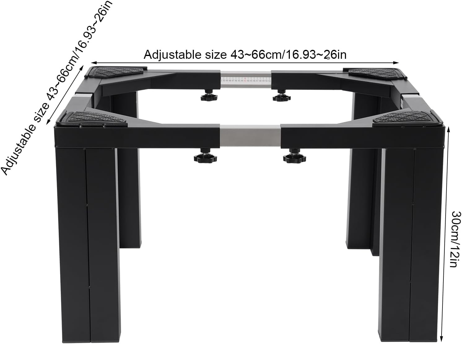 Washing Machine Stand, Dryer Stand, Fridge Stands, Adjustable Furniture Base for Air-conditioner, Household Appliance, Washer, Dryer, Refrigerator Pedestal (White)