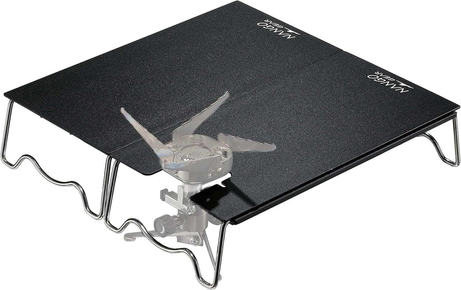 NANGOGEAR 20203-20204 Solo Kitchen Single Burner for Iwatani CB-JCB FORE WINDS FW-MS01 Thermal Barrier Table Solo Table Aluminum Table with Storage Bag Camping Kitchen