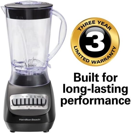 Beach Smoothie Electric Blender with 10 Speeds, 56 oz. BPA-Free Plastic Jar, Model 50190