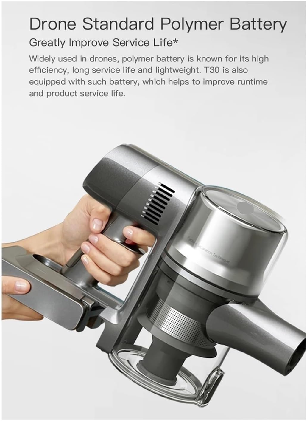 Compatible for Dreame T30. Battery Wireless Home Vacuum Cleaner Official Rechargeable Removable Cordless Extra Lithium Battery